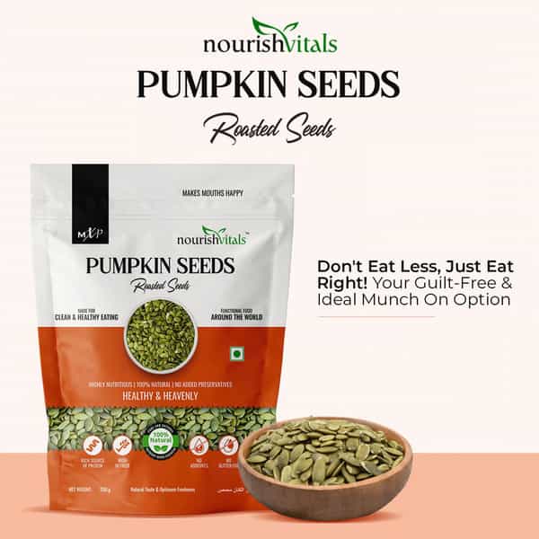 Nourishvitals Pumpkin Roasted Seeds 200G Pouch