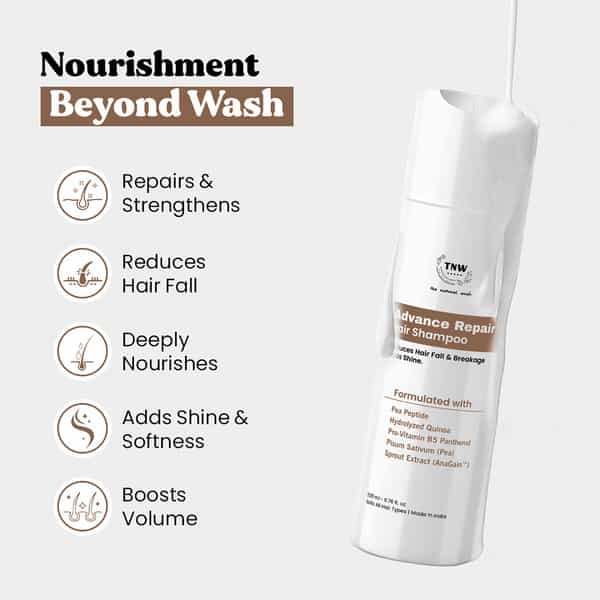 Tnw The Natural Wash Advance Repair Hair Shampoo | Strengthening Sulfate Free Formula 200 Ml