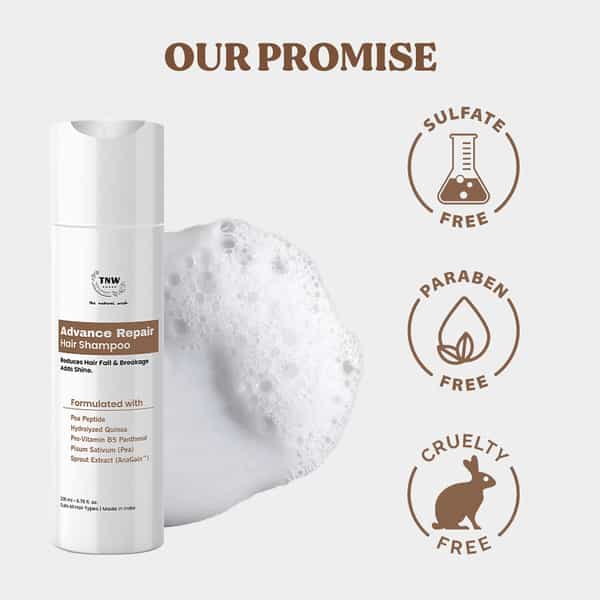 Tnw The Natural Wash Advance Repair Hair Shampoo | Strengthening Sulfate Free Formula 200 Ml
