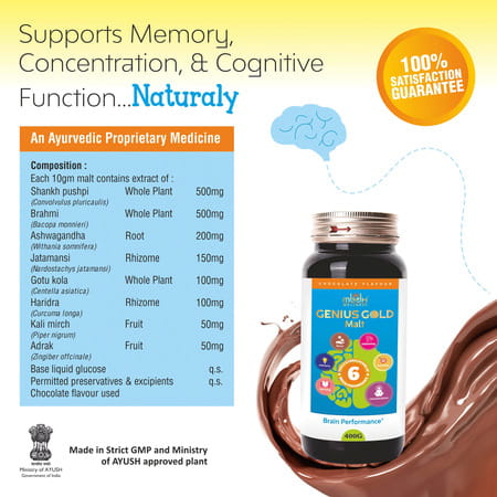 Mbdhwellness Energy Gold+Genius Gold Malt-Herbal Brain+Immunity Booster For All Ages.