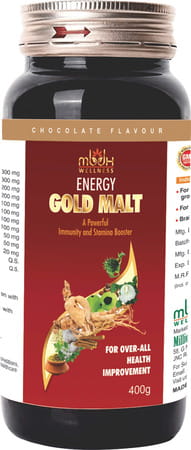 Mbdhwellness Energy Gold+Genius Gold Malt-Herbal Brain+Immunity Booster For All Ages.