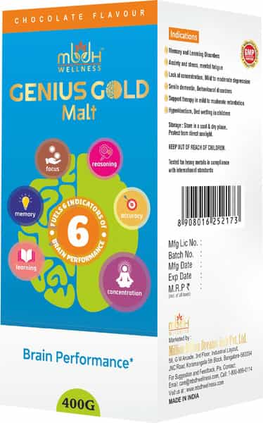 Mbdhwellness Energy Gold+Genius Gold Malt-Herbal Brain+Immunity Booster For All Ages.