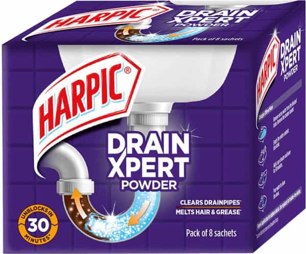 Harpic Drain Xpert Drain Cleaning Powder (50G X 8)