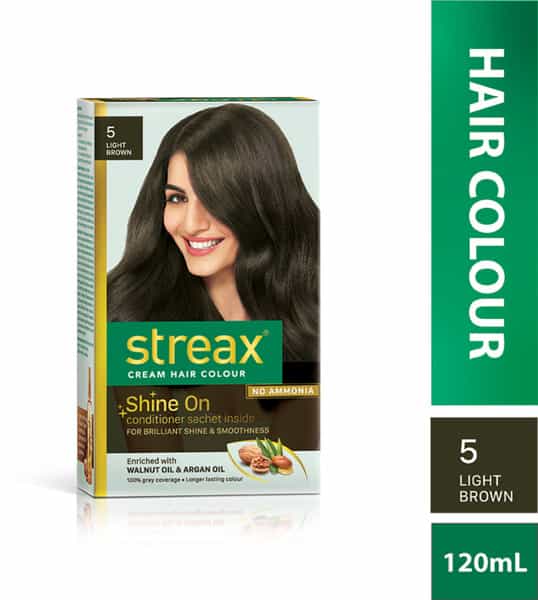 Streax Hair Colour - Light Brown (70Gm+50Ml)