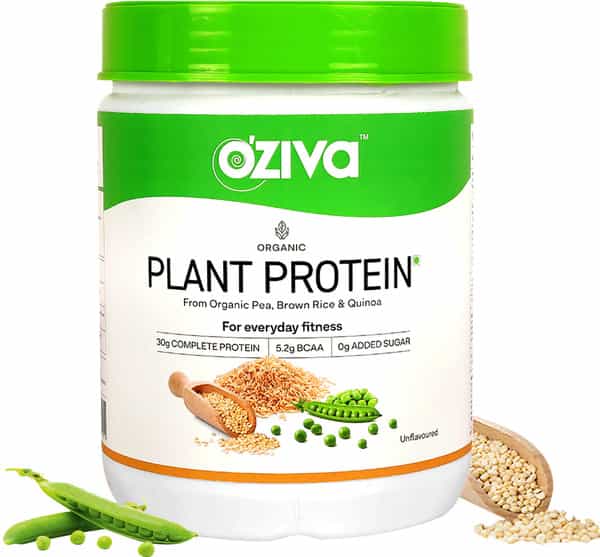 Oziva Organic Plant Protein 500G | Unflavoured Plant Protein For Everyday Fitness