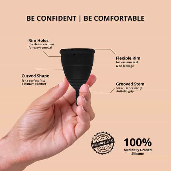 Bbold Menstrual Cups For Women - Black - Medium