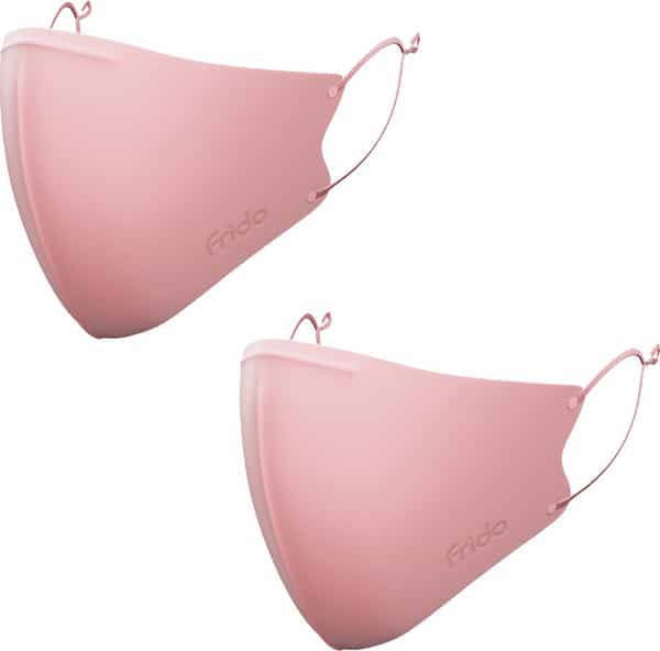 Frido Ultimate Pro Copper Mask|Pink|Nose Clip|Ear Loop|Washable|Imported|Medium Size (Pack Of 2)