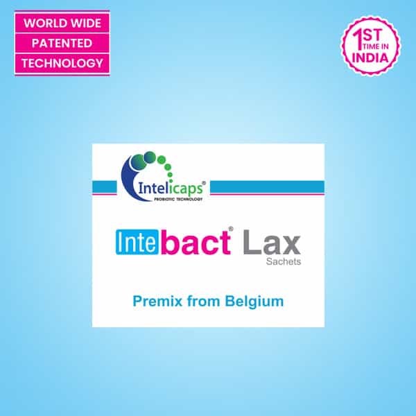 Dr. Morepen Intebact Lax| Probiotic Supplement For Gut Health 4 Sachets Pack Of 4