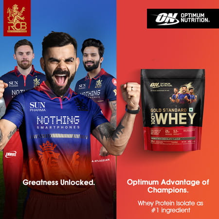 Optimum Nutrition (On) Gold Standard 100% Whey Protein Double Rich Chocolate Flavour 454gm Powder