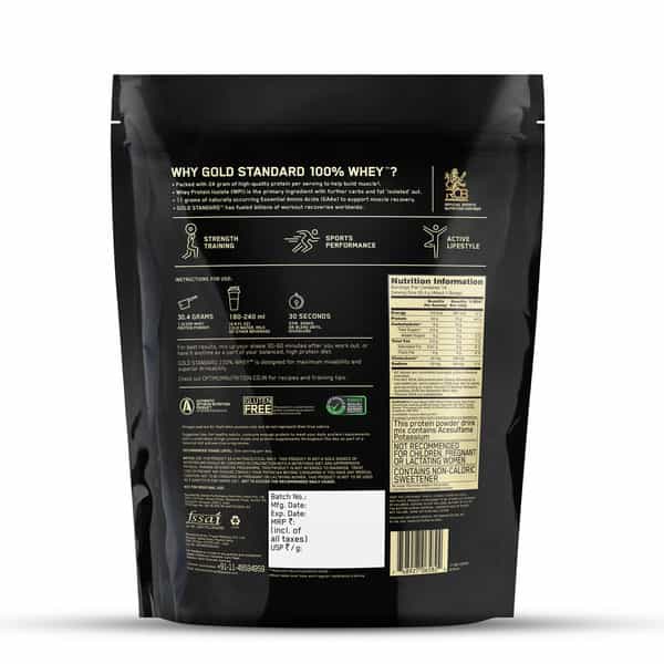Optimum Nutrition (On) Gold Standard 100% Whey Protein Double Rich Chocolate Flavour 454Gm Powder
