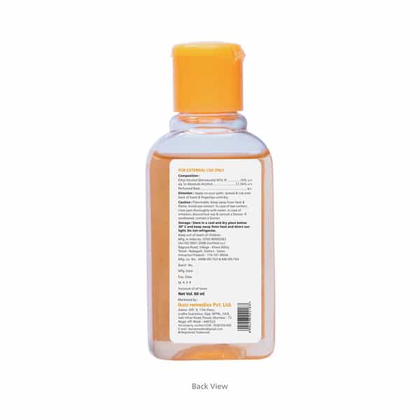 Pearldew Sanitizer (Orange) | Aloe & Neem | Paraben Free | 60Ml (Pack Of 12)