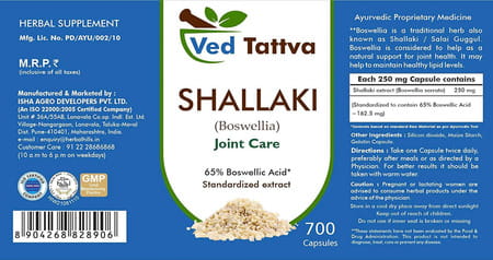 Ved Tattva Shallaki 700 Capsules Value Pack