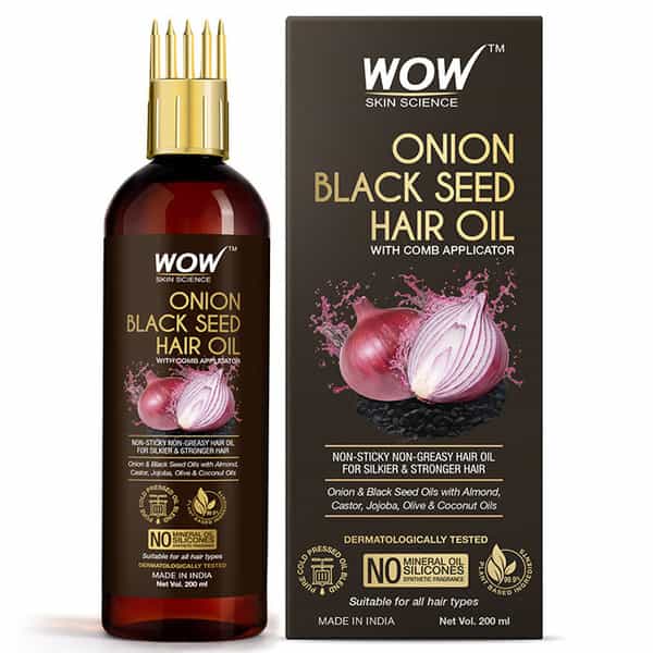Wow Skin Science Onion Hair Oil With Comb - 200Ml