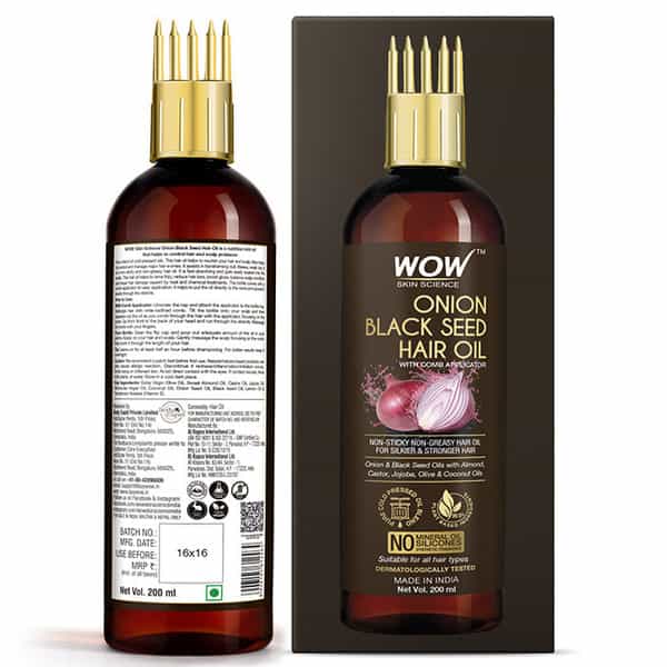 Wow Skin Science Onion Hair Oil With Comb - 200Ml