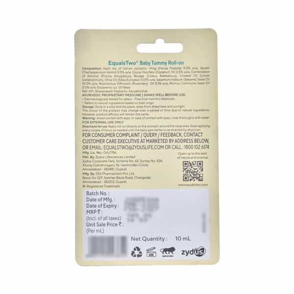 Equalstwo Baby Tummy Roll-On 10Ml