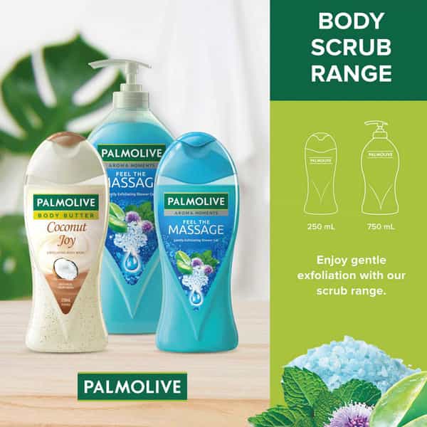 Palmolive Body Wash Feel The Massage Exfoliating Shower Gel Pump - 750 Ml
