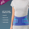 Flamingo Premium Lumbar Sacro Support Belt (L.s. Belt)|Back Brace For Men And Women|Size - L (Blue)