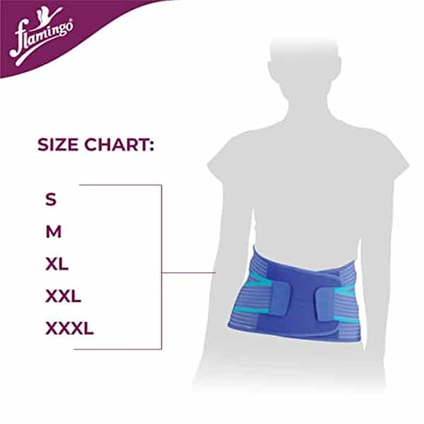 Flamingo Premium Lumbar Sacro Support Belt (L.s. Belt)|Back Brace For Men And Women|Size - L (Blue)
