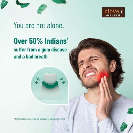 Clove Ultimate Cool Mint Antibacterial Mouthwash | Kills 99.0% Germs & Prevents Bad Breath | 250ml