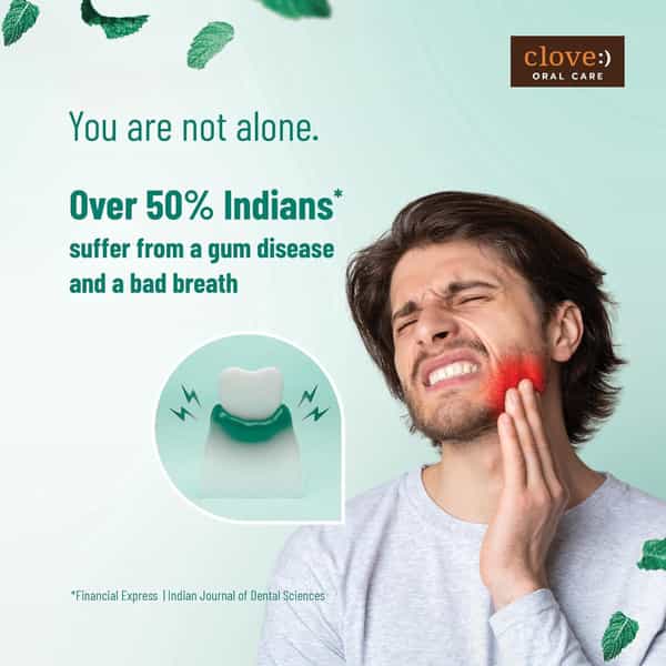 Clove Ultimate Cool Mint Antibacterial Mouthwash | Kills 99.0% Germs & Prevents Bad Breath | 250Ml