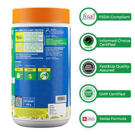 Fast&Up Vegan Plant Protein -31g Protein (Strawberry)