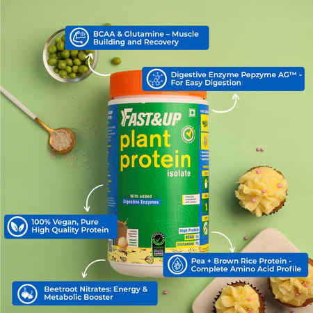 Fast&Up Vegan Plant Protein -31g Protein (Strawberry)
