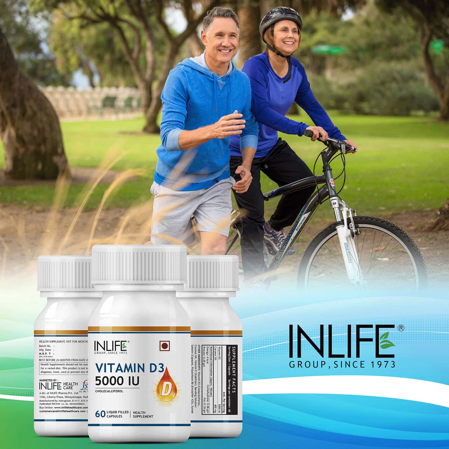 Buy INLIFE VITAMIN D3 CHOLECALCIFEROL SUPPLEMENT FOR MEN WOMEN 5000 IU 60 LIQUID FILLED