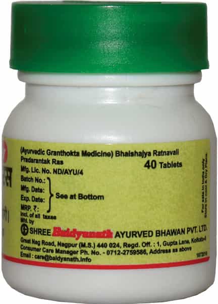 Baidyanath Asli Ayurved Pradarantak Ras 40 Tablets (Pack Of 2)