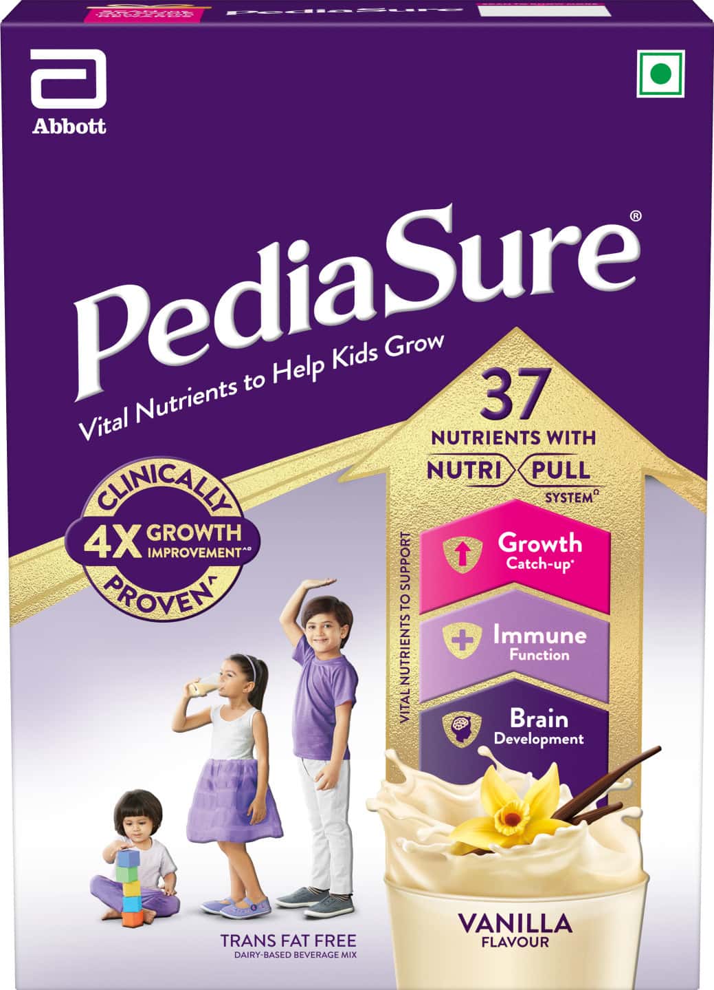 Pediasure Vital Nutrients To Help Kids Growth For 2-6 Years Old Vanilla Flavour Box Of 375 Gm