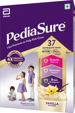 Pediasure Vital Nutrients To Help Kids Growth For 2-6 Years Old Vanilla Flavour Box Of 375 Gm