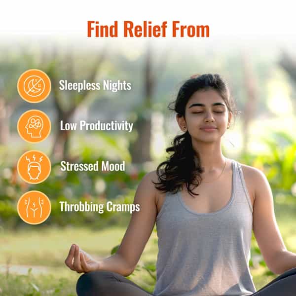 Maya Aromatherapy Period Cramp Premium Roll On For Women |100% Herbal Period Pain Reliever Pack Of 2