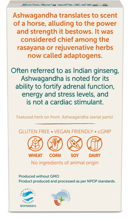 Himalaya Organic Ashwagandha | Release Stress & Boosts Energy | Bottle | Caplets | 30 No'S