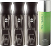 Ajmal 3 Carbon For Men And 1 Nightingale For Men & Women Deodorants Each 200Ml Combo Pack Of 4