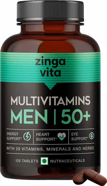 Zingavita Multivitamin For Men 50+ With Vitamins Minerals & Herbs 120 Tablets