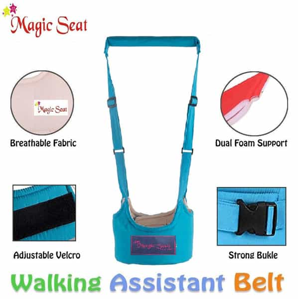Magic Seat-Baby Safety Harness Walking Assistant Belt For Baby (Sky Blue)