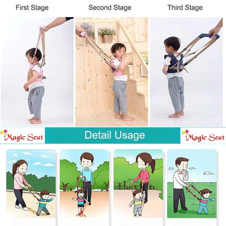 Magic Seat-Baby Safety Harness Walking Assistant Belt For Baby (Sky Blue)