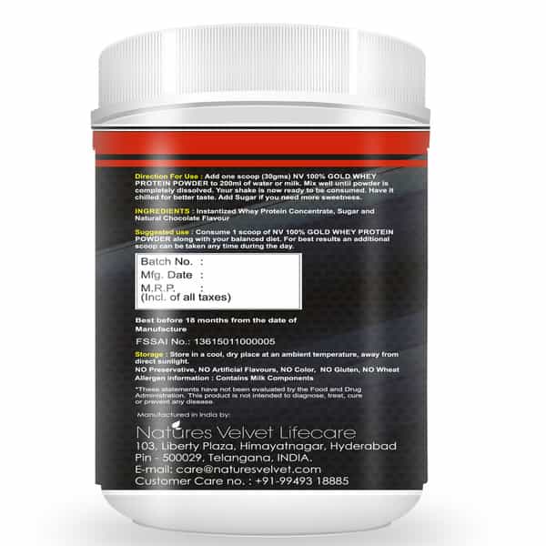 Natures Velvet Gold Standard Whey | Double Rich Chocolate | 1Lb