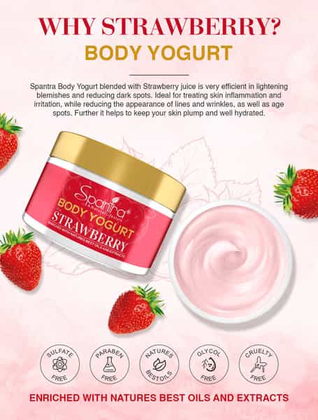 Spantra Strawberry Body Yogurt 250 Gm