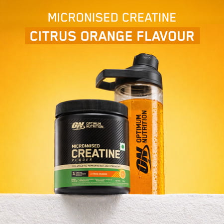 Optimum Nutrition (On) Micronized Creatine Powder Citrus Orange Jar 100 Gram