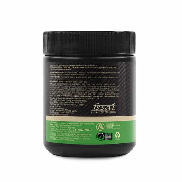 Optimum Nutrition (On) Micronized Creatine Powder Citrus Orange Jar 100 Gram