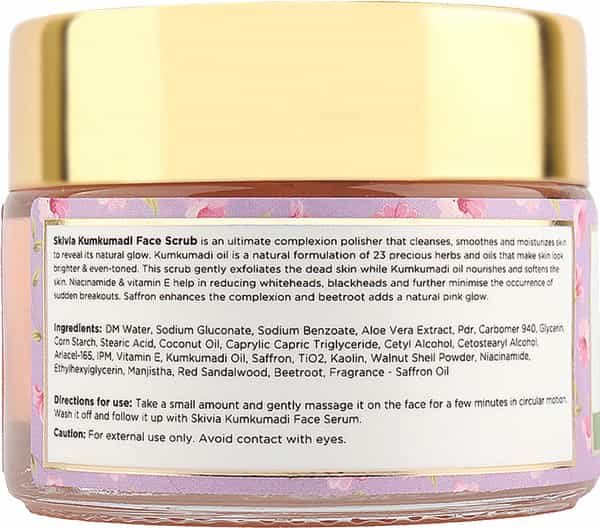 Skivia Kumkumadi Face Scrub With Niacinamide & Red Sandalwood - 50 G|Gentle Exfoliator|Adds Radiance