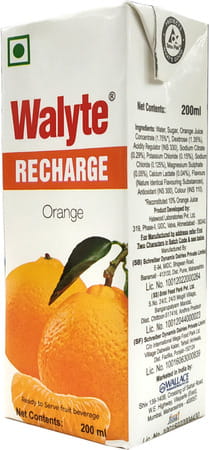 Walyte Recharge Orange Tetrapack 200 Ml