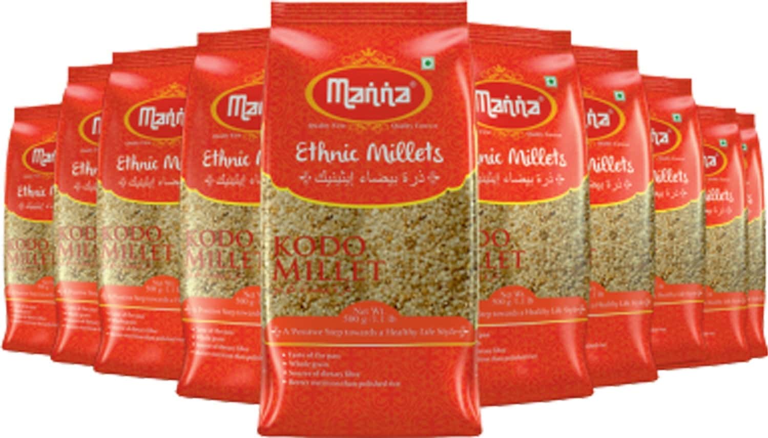 Buy MANNA KODO MILLET 500G POUCH LOW GLYCEMIC INDEX, GLUTEN FREE Online
