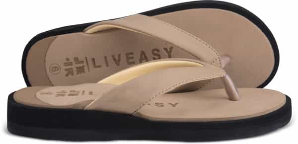 Liveasy Essentials Diabetic & Orthopedic Slippers - Cream Women - Size Uk-5