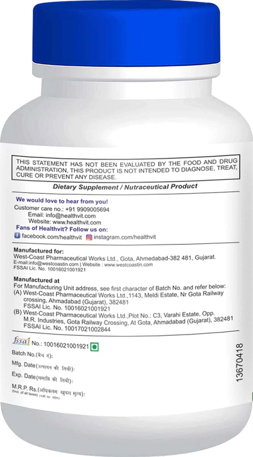 Buy HEALTHVIT BLACK COHOSH ROOT EXTRACT 200MG 60 CAPSULES Online & Get