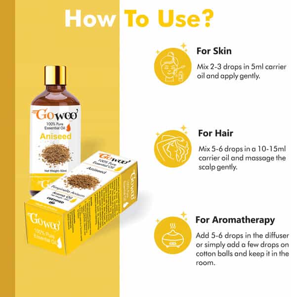 Go Woo 100% Pure & Virgin Aniseed Oil (Fennel) 50 Ml
