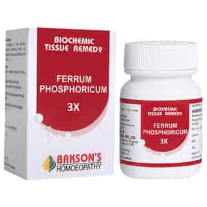 Baksons Homoeopathy Ferrum Phosphoricum Biochemic Tablet 3x 250 No's