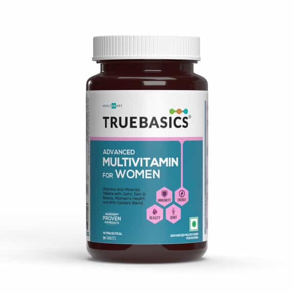 Truebasics Advanced Multivitamin For Women | Energy | Immunity And Joints | 90 Multivitamin Tablets