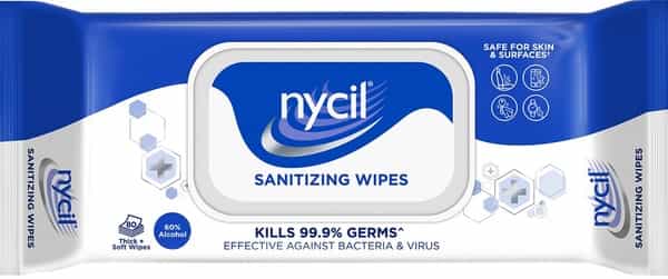 Nycil Thick And Soft Sanitizing Wipes - 80 Wipes