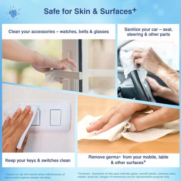 Nycil Thick And Soft Sanitizing Wipes - 80 Wipes